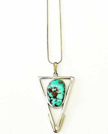 Nevada Turquoise Triangle Necklace