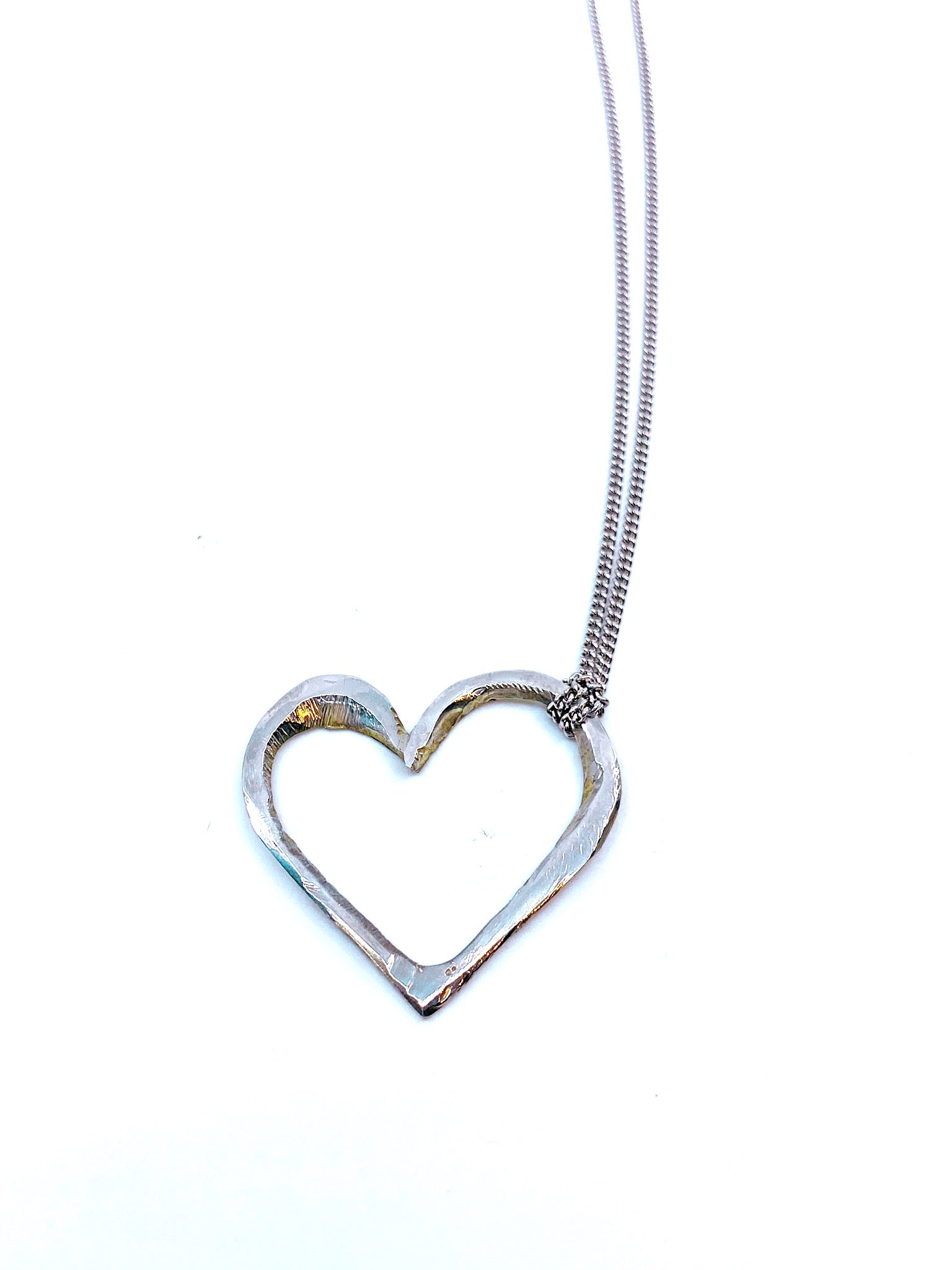 Heart with Curb Link Chain
